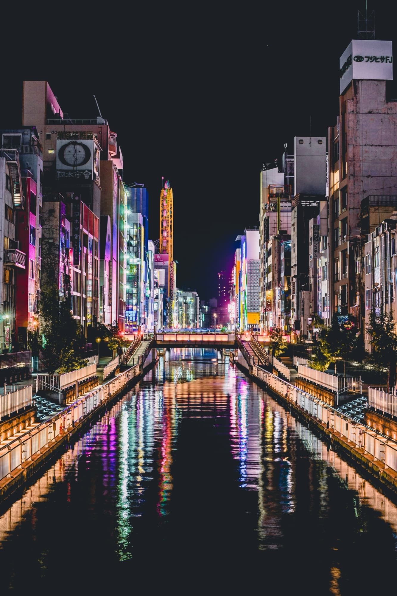 Osaka skyline at night